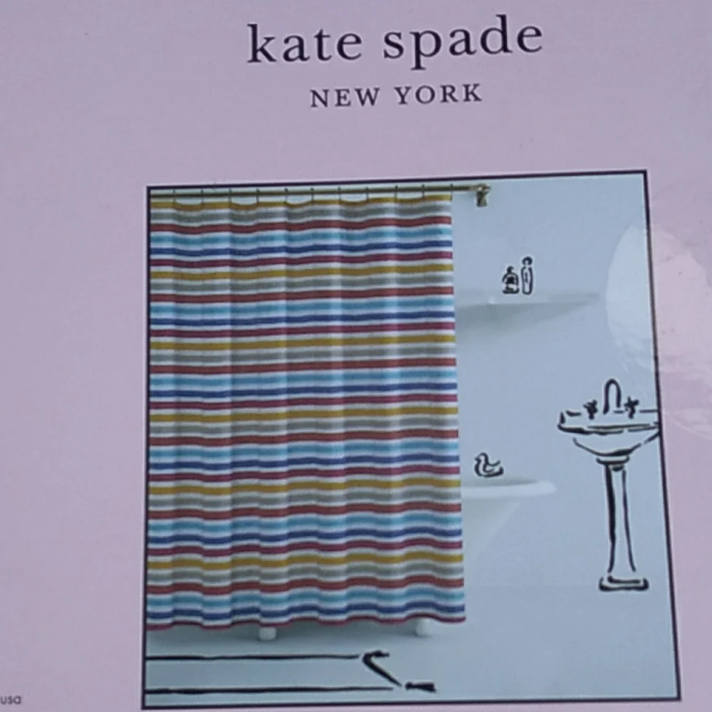 Kate ♠️ Spade Painted Stripe Shower Curtain